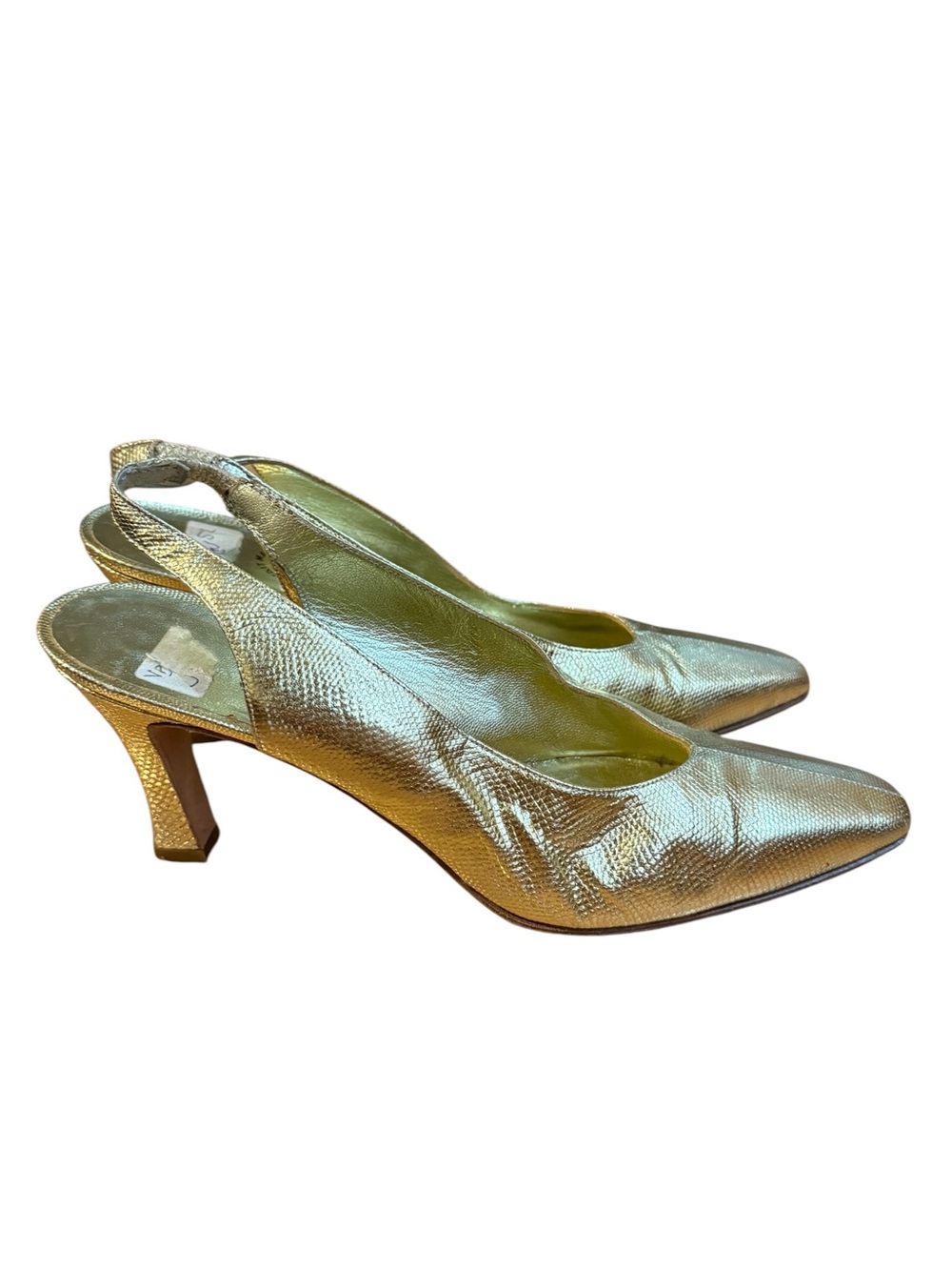 Vintage Givenchy par René Mancini Leather Slingback Heels 39.5